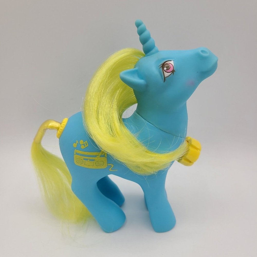 1984 My Little Pony G1 DJ Hasbro Dance 'n Prance Music Radio Unicorn Tail Spins